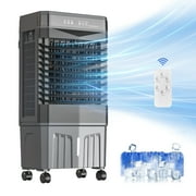 Auertech Portable Evaporative Air Cooler with Remote, 1800CFM 12H Timer 3 in 1 Swamp Cooler, 4 Ice Boxes, 5.3 Gal Water Tank