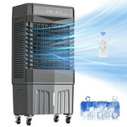 Auertech Portable Evaporative Air Cooler with Remote, 2700CFM 12H Timer 3 in 1 Swamp Cooler, 6 Ice Boxes, 8.2 Gal Water Tank
