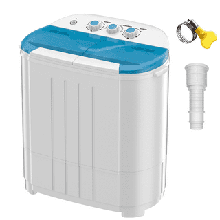 Auertech Portable Washing Machine 20lbs Mini Twin Tub Compact  Semi-Automatic Washer Spinner Combo with Drain Pump 