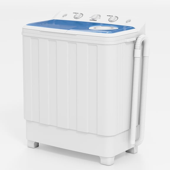 Auertech 28lbs Portable Washing Machine Compact Twin Tub Semi-Automatic Washer with Drain Pump