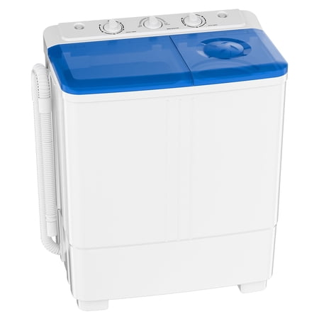 Auertech Portable Washing Machine, 20lbs Twin Tub Washer with Drain Pump Mini Compact Semi-Automatic Washer Spinner Combo