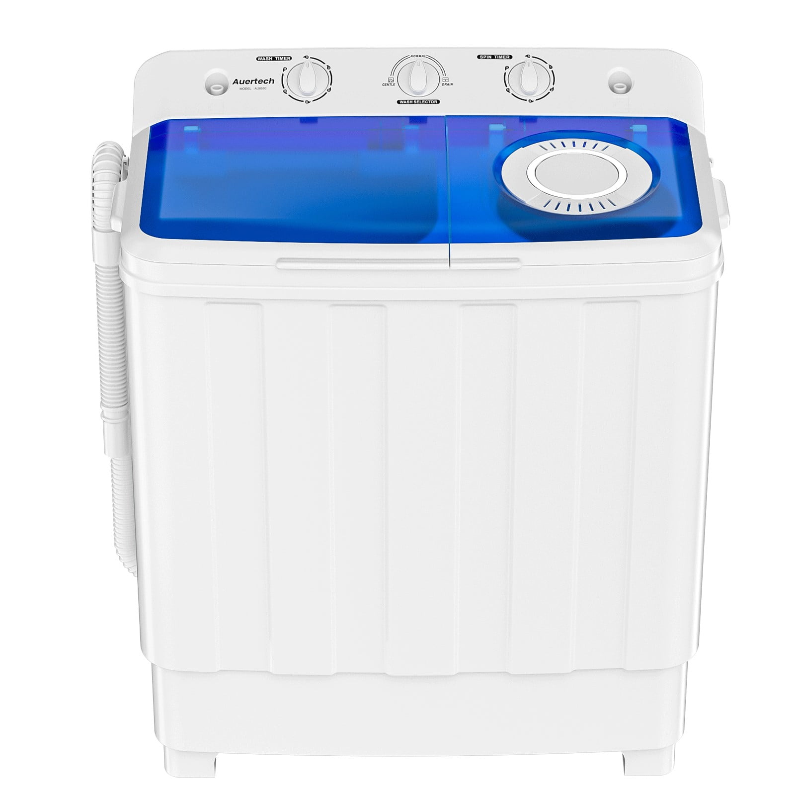 Muhub Portable Mini Washing Machine, Small Washer no dryer, 7.7lbs  Semi-Automatic Compact Washer Machine, Laundry Washer for Home Apartment  RV, Blue