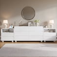 thumbnail image 1 of Aufeile 3 Piece Dresser and Nightstand Set for Bedroom, 53" 6 Drawer Wood Dresser with 2 Nightstands and Charging Station, Modern Bedroom Furniture Set with Storage Drawers, White, 1 of 11