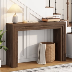 Aufeile Console Table for Entryway, 43" Narrow Entryway Table, Modern Wood Sofa Table Hallway Table for Entrance, Couch, Foyer, Living Room, Walnut