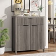 thumbnail image 1 of Aufeile Sideboard Buffet Cabinet with Drawer, Small Buffet Table with Adjustable Shelf, Modern Home Accent Furniture for Dining Living Room, Kitchen, Entryway, Gray Oak, 1 of 7