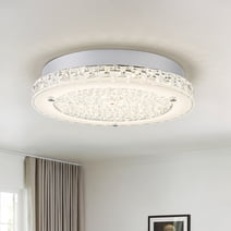 1-Light Silver Romantic Flush Mount LED Ceiling Light Fixture,Modern ...