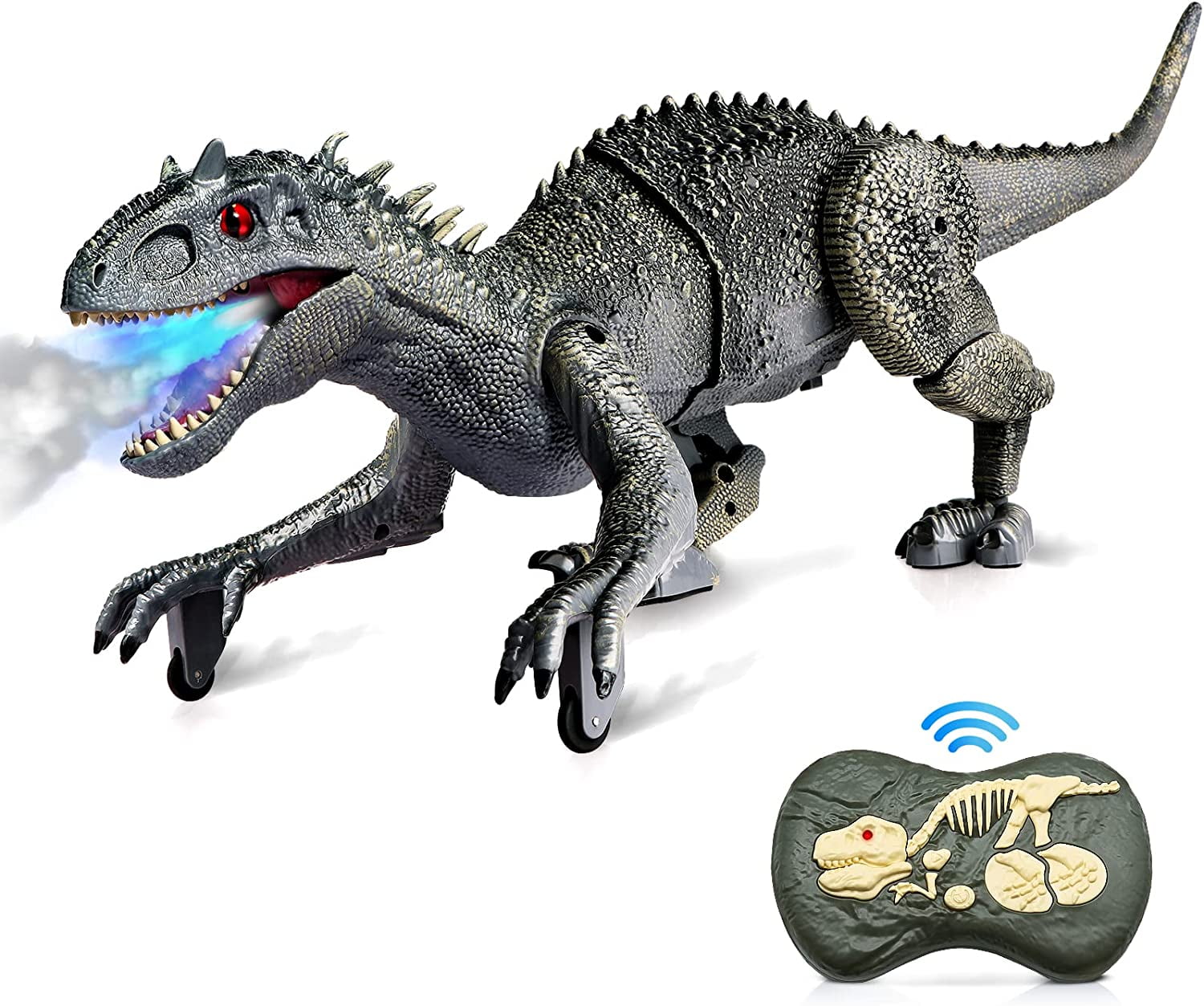 Aufitker Remote Control Dinosaur Toys for Kids Walking Roaring Simulation Indominus Rex Dinosaur Toys for Boys Girls 3 12 Years