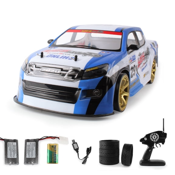 Aufmer 1:10 70km/h 2.4G RC Car 4WD Double Battery High Power LED Headlight Racing Truck Easter Decorations led lights for bedroom Desk Lamp