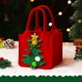 thumbnail image 1 of Aufmer 4 Pcs Festive Christmas Gift Bag, Felt Present Packaging with Holiday Designs, Reusable Party Favor Pouch(Multicolor), 1 of 6
