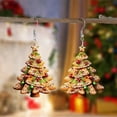 thumbnail image 1 of Aufmer 1 Pcs Festive Tree Cookie Earrings, Christmas Holiday Jewelry, Acrylic Ornament Earrings, Seasonal Party Accessories(Multicolor), 1 of 6