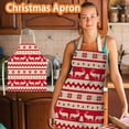 thumbnail image 1 of Aufmer 1 Pcs Funny Christmas Kitchen Aprons for Women Men Adjustable Cooking Chef Aprons Waterproof Linen Bib Aprons Cute Xmas Party Gift, 1 of 3