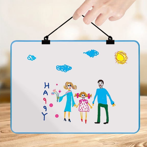 Aufmer 1 Pcs Magnetic Memo Board for Office and Home, Double Sided Dry Erase Whiteboard, Student School Writing Board with Magnets, Multifunctional Display Board for Notes and Photos Gift