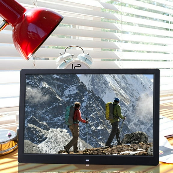Aufmer 15.4 Inches Smart Digital Photo Frame│32GB Playback Content│TN Screen│Adjust-able Speed To Play Movies✿Latest upgrade