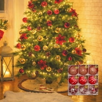 Aufmer 18 Pcs 3.15" Christmas Ball Ornaments - Large Shatterproof Foam Christmas Tree Decorations, Hanging Balls for Xmas Holiday Party Home Decor(Red)