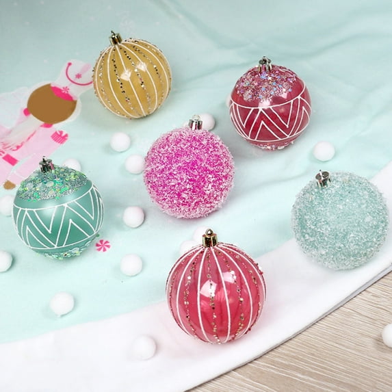 Aufmer 18 Pcs Christmas Tree Ball Ornaments Set - Multicolor Plastic Hanging Decorations (8cm/3.15in) for Xmas Tree & Holiday Party Decor(Multi-color)