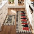 thumbnail image 1 of Aufmer 2 Pcs Christmas Themed Kitchen Rug Set with Non-Slip Backing, Polyester Floor Mats for Holiday Decor, Festive Runner Collection for Entryway and Dining Area Arrangements(Multicolor), 1 of 6