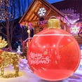 thumbnail image 1 of Aufmer 2 Pcs PVC Inflatable Christmas Ball, Large Outdoor Garden Decor, Festive Hanging Ornament, Weatherproof Inflatable for Holiday Display(Red), 1 of 6