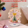 thumbnail image 1 of Aufmer 2 Pcs Rotating Ferris Wheel Ornament, 2D Acrylic Snow Globe Decor, Christmas Village Display, Festive Holiday Gift(Multicolor), 1 of 4