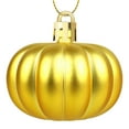 thumbnail image 1 of Aufmer 24 Pcs Halloween Pumpkin Hanging Ornaments Fall Mini Pumpkin Ball for Tree Thanksgiving Pumpkin Hanging Decorations for Fall Thanksgiving Christmas Harvest Party Tree Home Decor(Gold), 1 of 6