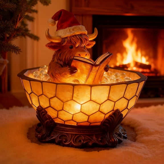 Aufmer 3 Pcs Christmas Bull Design Lantern with Festive Theme, Holiday Ornament for Indoor and Outdoor Display, Seasonal Gift Idea for Celebrations and Decor(Multicolor)