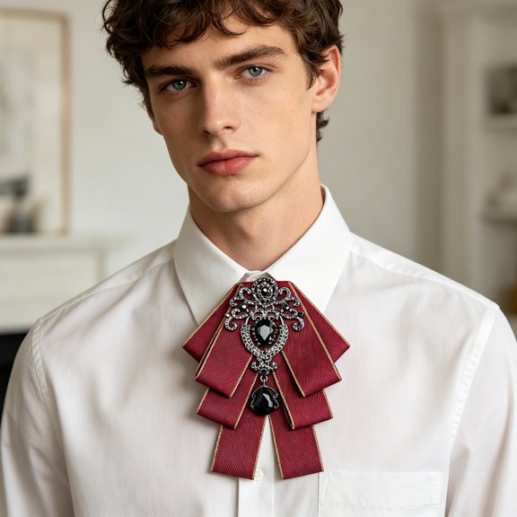 Aufmer Adjustable Strap Male Formal Bowtie Classic Solid Tone Design Comfortable Fit Structure For Groom Team Wedding Formal Dress Accessory Use