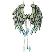 Aufmer Angelic Feathers Stained Glass Hand-Made Wind Chimes Home Decoration Easter Decorations