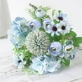 thumbnail image 1 of Aufmer Artificial Flowers Combo Green Flowers Mix Silk Flowers Dahlia Roses with Stems for DIY Wedding Bridal Bouquets, Baby Shower, Floral Arrangement, Table Centerpieces, Home Decorations., 1 of 9