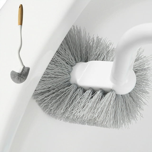 Aufmer Bathroom Toilet Bowl Brush and Holder┃ Curved Design Toilet ...