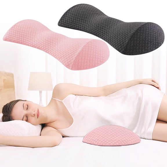 Bed Lumbar Pillow Sleep Memory Foam Back Support Pillow Relieves Back Pain Filled Support Can Relieve Sleep Waist Discomfort✿,Sleepers Stomach Sleepers, Sleeping