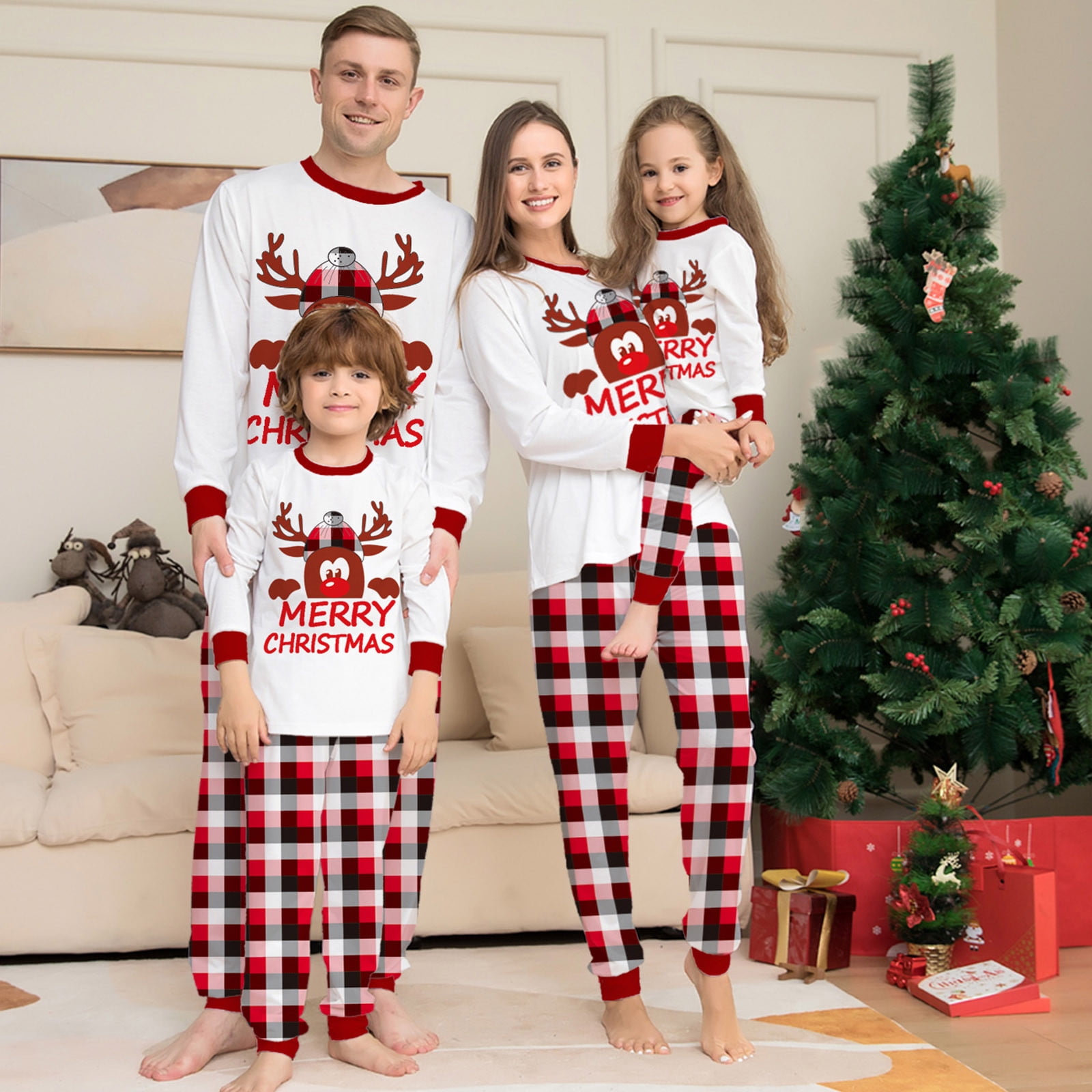 Aufmer Black & Friday Matching Family Christmas Pajamas Sets Xmax Ugly