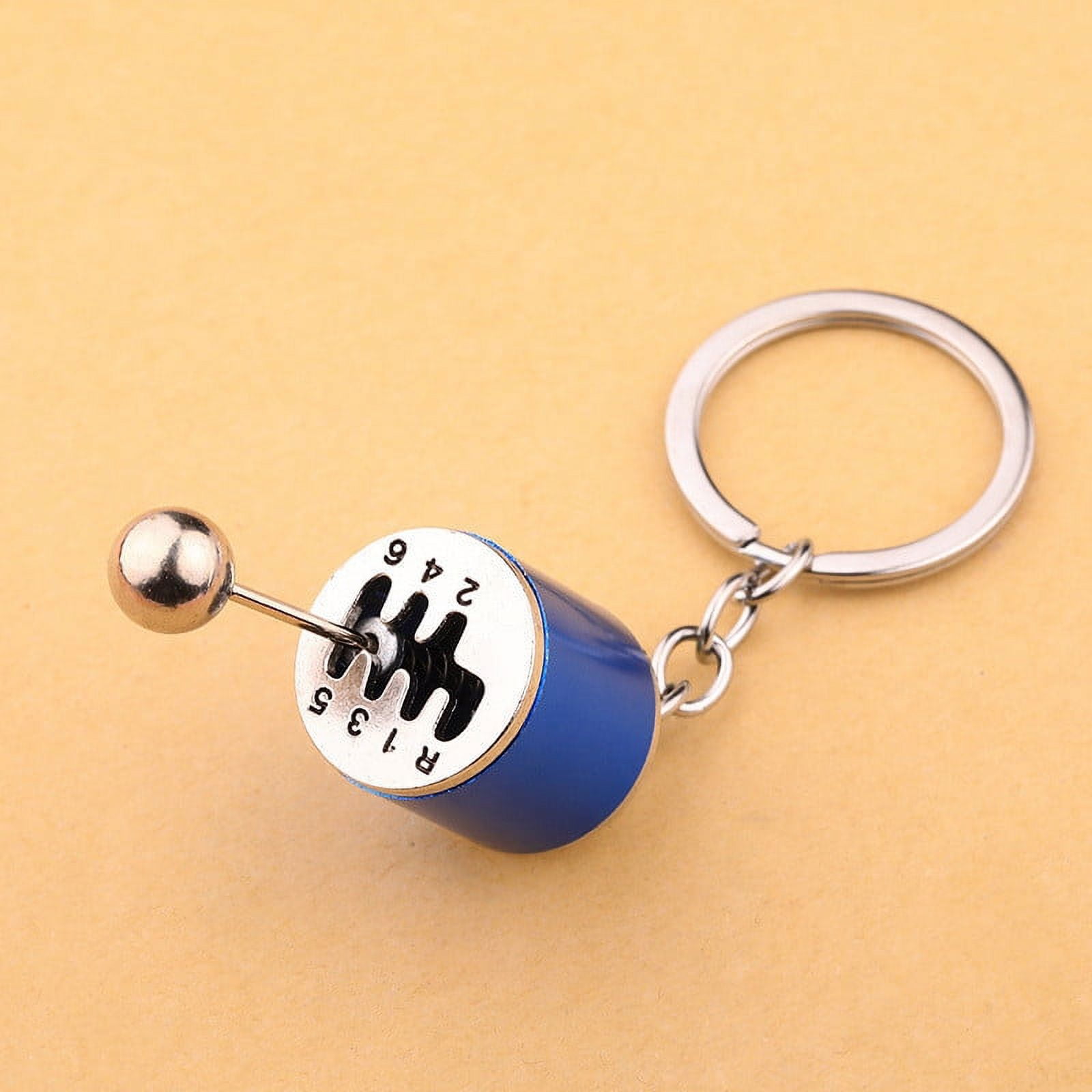 Aufmer Car Shifter Keyring Metal Gear Box Shifter Keychain 6Speed Manual Transmission Gear