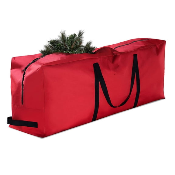 Aufmer Christmas Tree Storage Bag, Fits Up to 9 Ft Artificial Christmas Tree with Buckle Straps & Dual Zippers & Handles, 600D PVC Durable Waterproof Material Protects from Dust