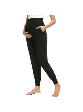 Taqqpue Women's Maternity Fleece Lined Leggings Over the Belly Pregnancy  Winter Warm Thick Pregnancy Yoga Workout Pants High Waist Stretchy Thermal
