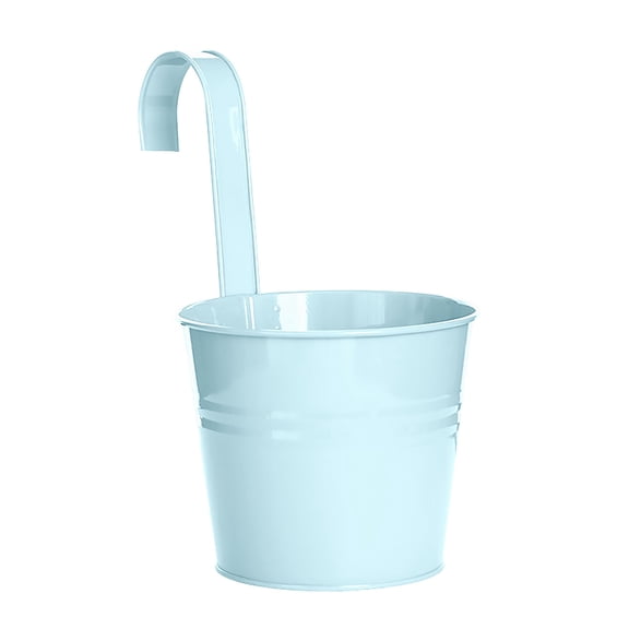 Aufmer Color Flower Bucket Tin Hanging Bucket Green Plant Flower Container Home Balcony Hanging Bucket✿2024 Latest Upgrade！