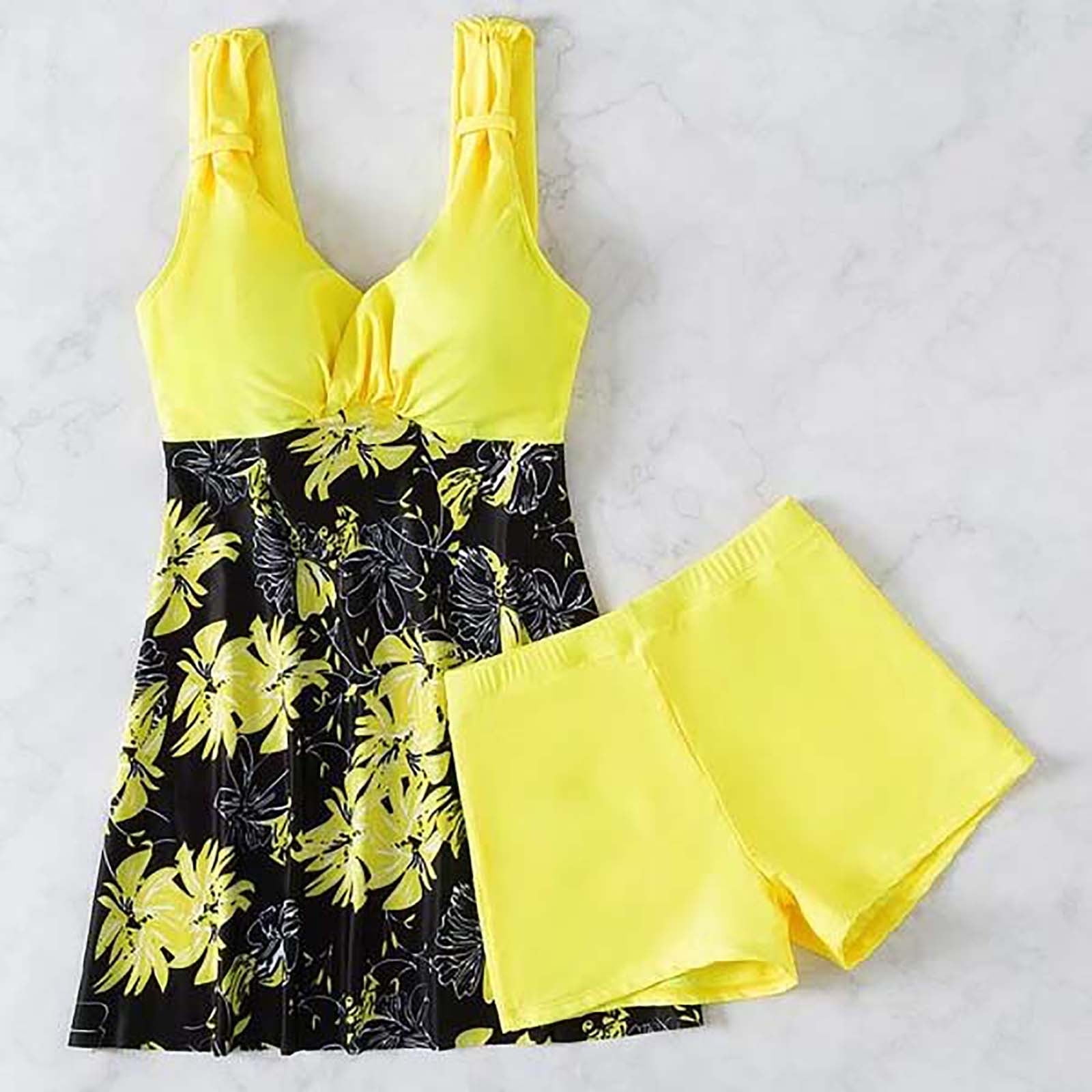 Jacenvly Cyber Deals Womens Bathing Suits Two Piece Juniors Solid