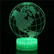 Aufmer Earth Series Night Light LED Colorful 7-Color Desk Lamp Bedroom Home Decor Gift