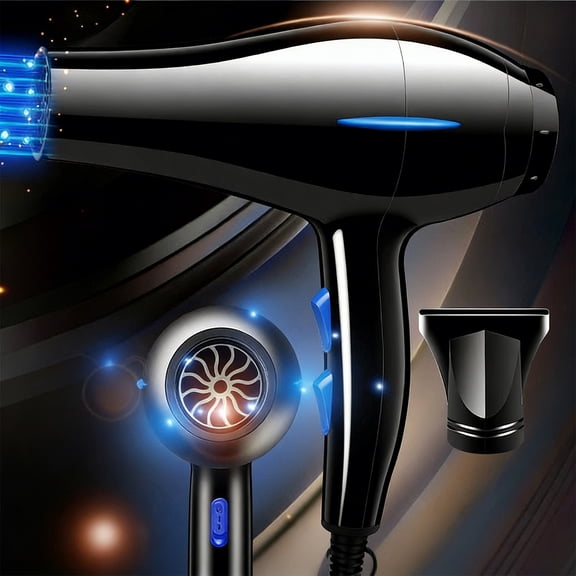 Aufmer Hair Dryer High Power, Home Salon Blue Light Thermostat Dryer, Hot Cold Wind Hair Care Tool, Household Appliances Compact Hairdryer, Ionic Fast Drying Styling, Travel Friendly