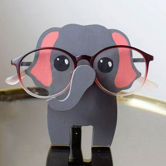 Aufmer Handmade Wood Carved Animal Eyeglass Holder, Cute Sunglasses Display Stand, Nightstand Home Office Desk Decor, Christmas Holiday New Year Business Gift for Men Women Adults