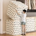 thumbnail image 1 of Aufmer Heavy Duty Moving Storage Bag, Oversized Polyester Quilt Container, Reinforced Handle Double Zipper Packing Tote, 1 of 9