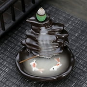 Aufmer Incense Waterfalls│Incense Cones Beautiful Scenery Backflow Insense Metal Incense Aromatherapy Ornament Home Yoga Decoration✿Latest upgrade
