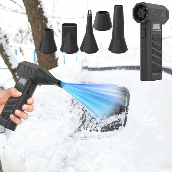 Aufmer Miniature Electric Air Duster, Portable Snow Blower Cleaning Gun with 130K RPM Motor, Rechargeable Compressed Air Blaster for Keyboard Car PC Dust Removal