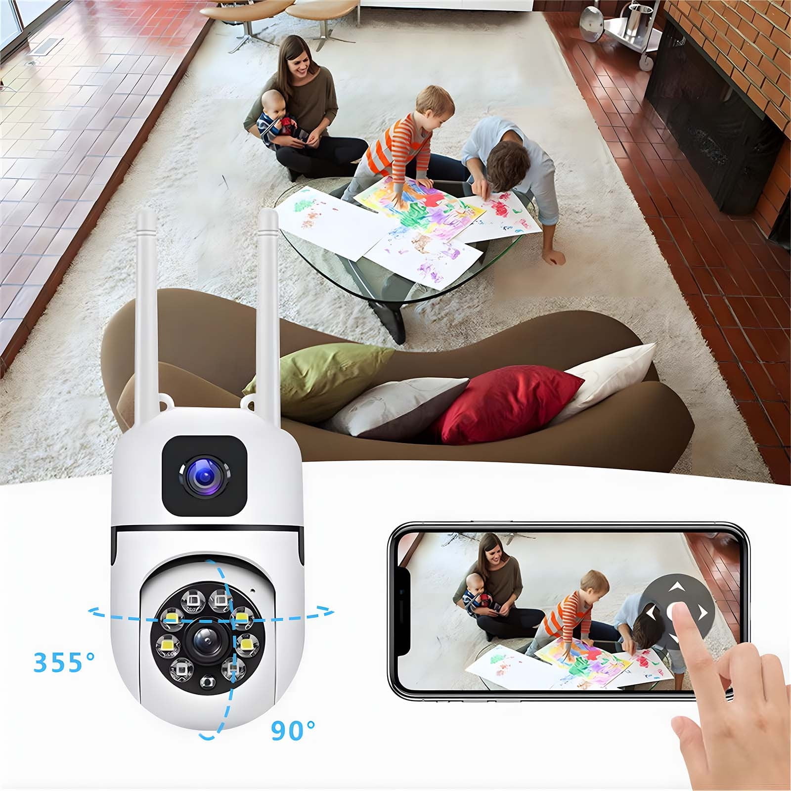 eufy SoloCam S340, Solar Wi-Fi Security Camera, 360° Outdoor