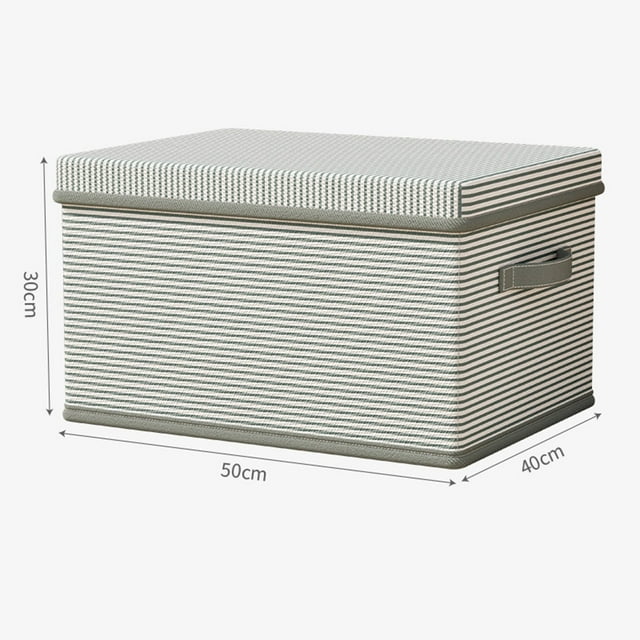 Aufmer Oxford Cloth World Cover Blue Stripe Clothes Storage Box Clothes