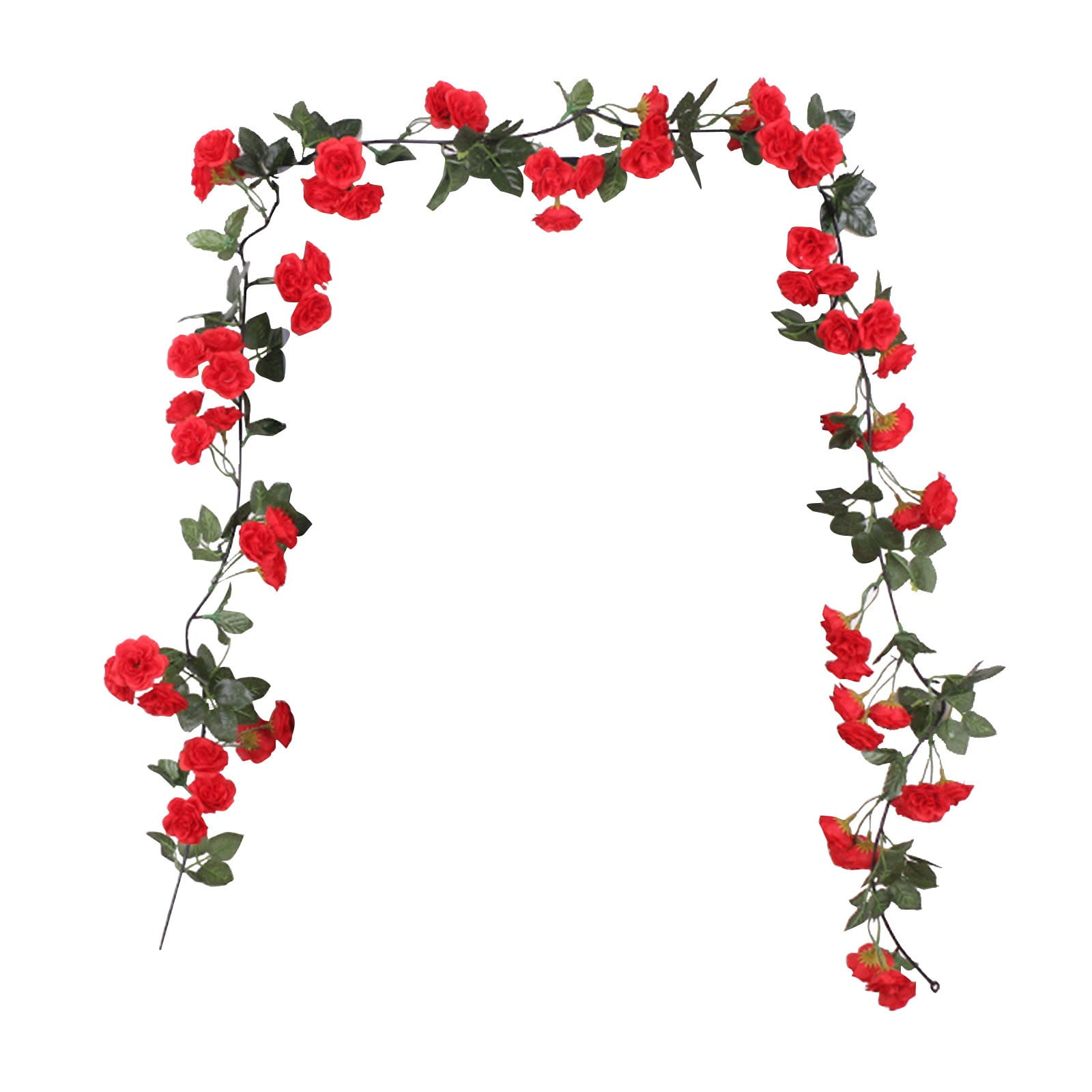 Pink Roses On Vine Aufmer Pink Rose Vines Artificial Floral Garland│Silk Fake Flower Vines ...