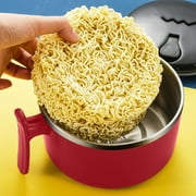 Aufmer Ramen Soup Bowl With Tight Lid│Handle│Steam Hole. Double Wall Stainless Steel Noodle Cooker. Instant & Regular Ramen With Hot Water Upgraded ✿Poor Things