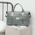 thumbnail image 1 of Aufmer Travel Duffle Bag, Sports Tote Gym Bag, Weekender Bag, Expandable Waterproof Carry on Bag with Trolley Sleeve Wet Pocket Overnight Bags for Women - Gray, 1 of 9