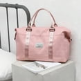 thumbnail image 1 of Aufmer Travel Duffle Bag, Sports Tote Gym Bag, Weekender Bag, Expandable Waterproof Carry on Bag with Trolley Sleeve Wet Pocket Overnight Bags for Women - Pink, 1 of 8