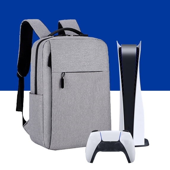 Aufmer Handbag for PS5,Travel Storage Handbag Backpack For PS5 Console Protective Bag,Travel Pouch for Game Console Discs/Digital Versions and Controllers,Game Cards,HDMI and Accessories
