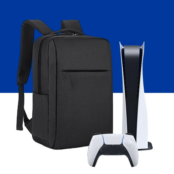 Aufmer Handbag for PS5,Travel Storage Handbag Backpack For PS5 Console Protective Luxury Bag,Travel Pouch for Game Console Discs/Digital Versions and Controllers,Game Cards,HDMI and Accessories