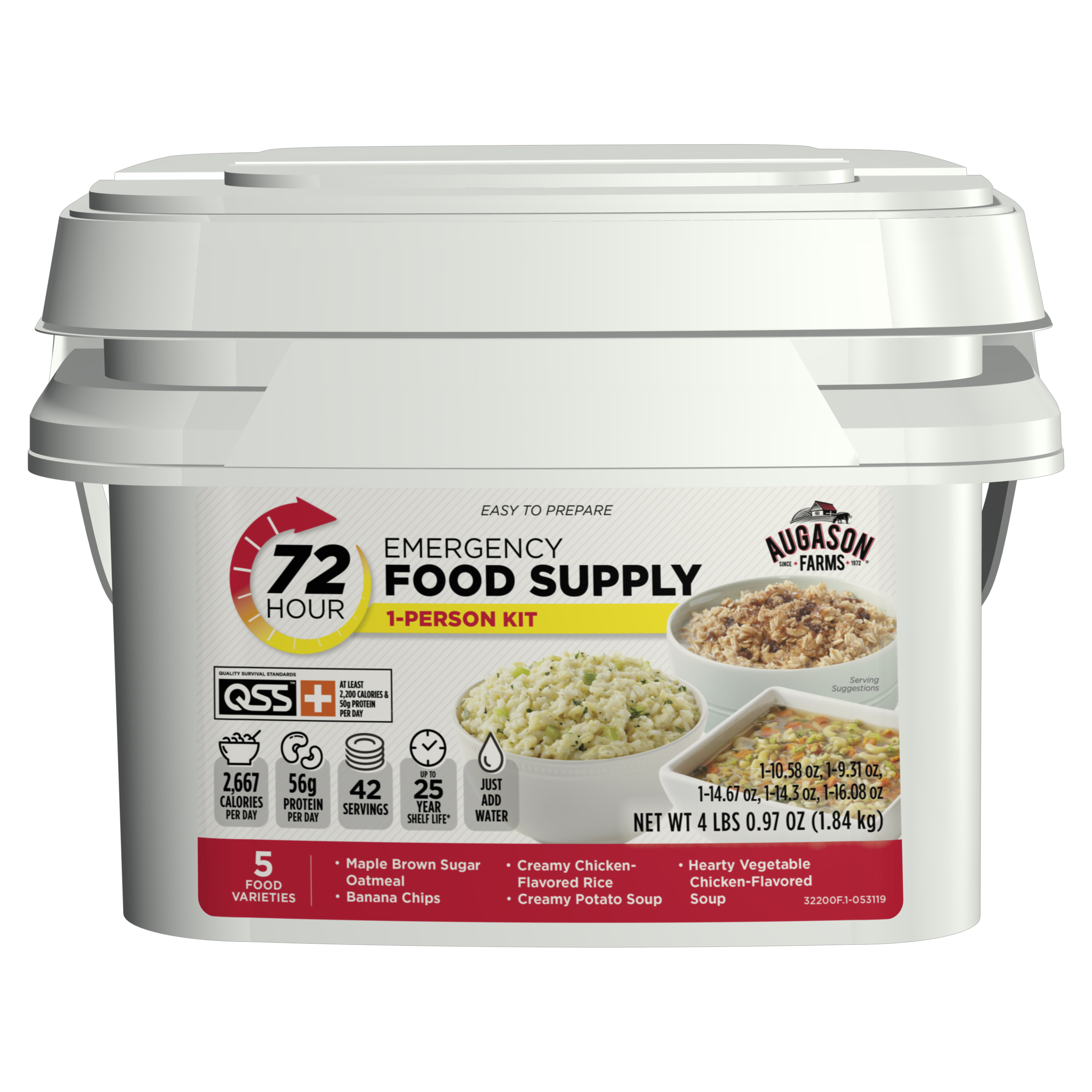 Augason Farms 72-Hour 1-Person Emergency Food Supply Kit 4 lbs 1 oz - image 1 of 8